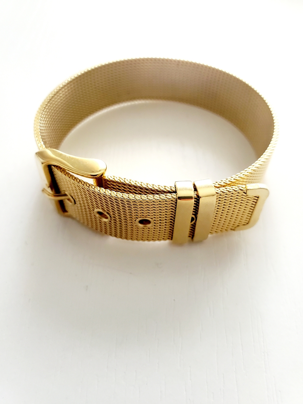 Gold Mesh Bracelet Watch Strap for Men